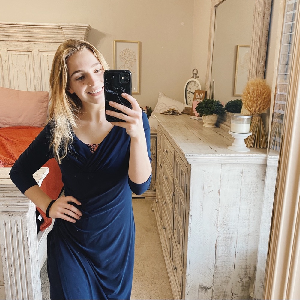 LAUREN RALPH LAUREN DRESS 8 BLUE